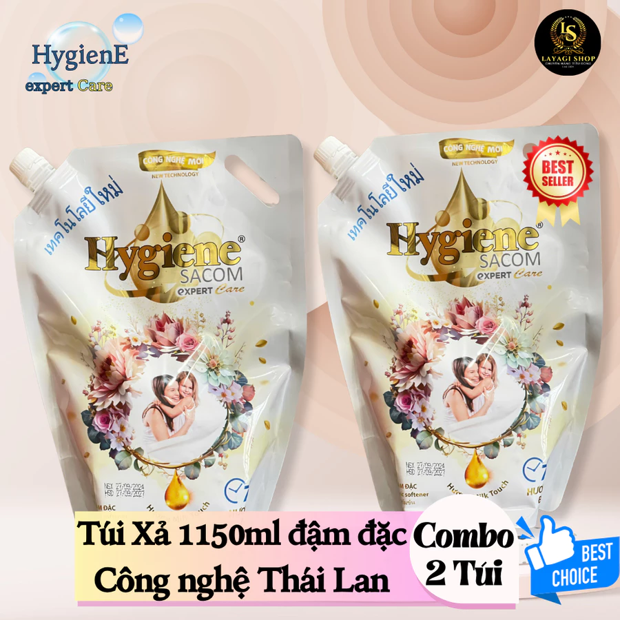NƯỚC XẢ VẢI 1150ml HYGIENE Việt Nam, Công Nghệ Thái Lan, Sạch Sâu - Hương Lâu Làm Sạch - Ảnh 4