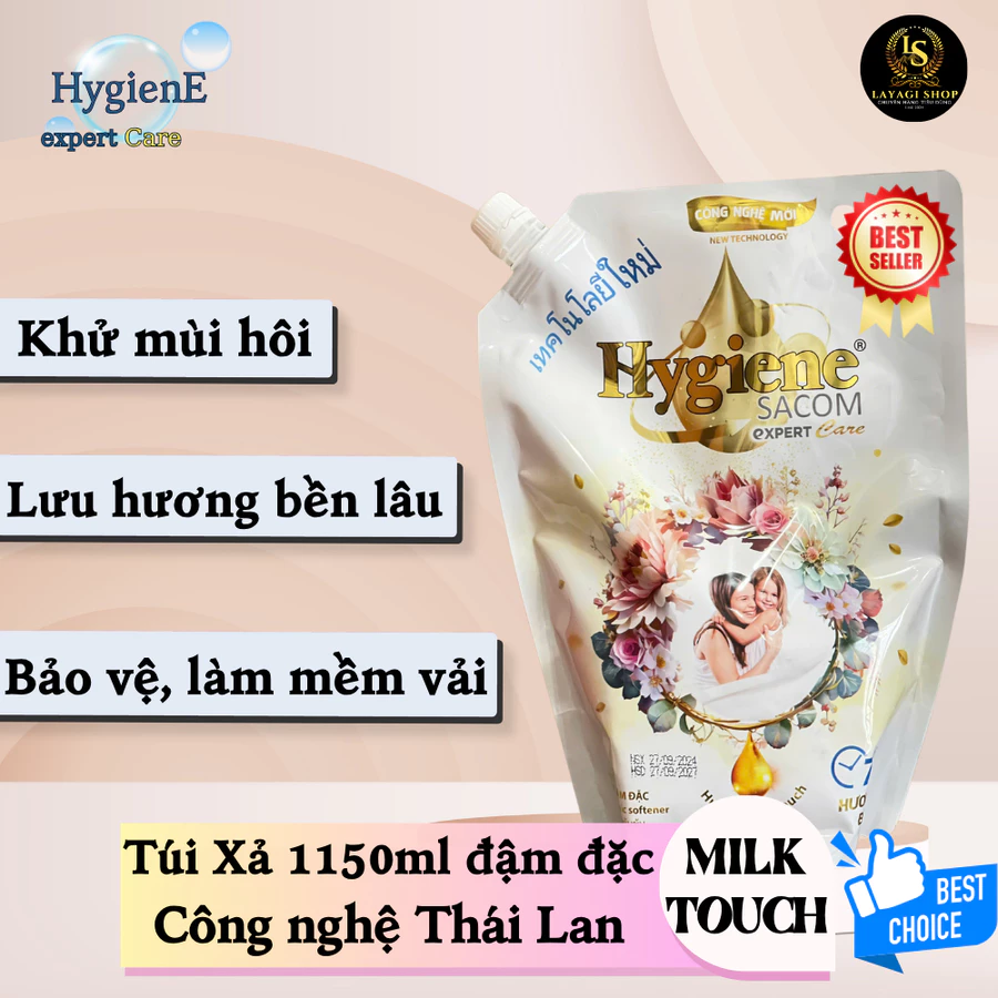 NƯỚC XẢ VẢI 1150ml HYGIENE Việt Nam, Công Nghệ Thái Lan, Sạch Sâu - Hương Lâu Làm Sạch - Ảnh 5